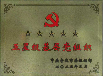 2025年度荣获中共宁波市委五星级党组织